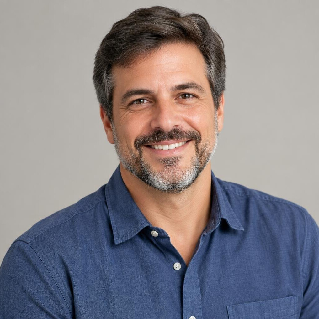 Portrait of a smiling man in a shirt